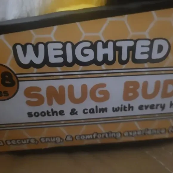 Pink Sky Weighted Snug Bud Bumble Bee Plush Stress Support Snuggle Buddy Calm - Picture 9 of 9